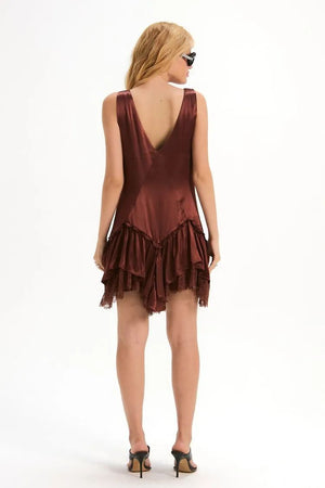 VESTIDO MAJU MARROM PAREÔ