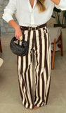 CALÇA LISTRADA EMILY MARROM