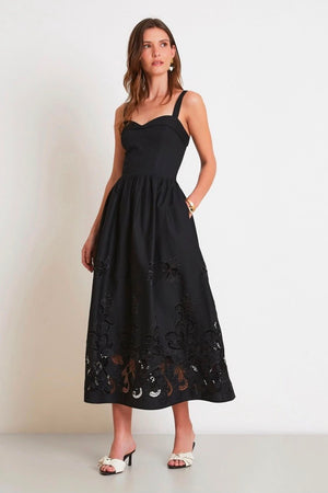 VESTIDO MIDI ANDREZA PRETO
