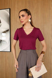 T-SHIRT GOLA V SOL ROXO