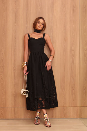VESTIDO MIDI ANDREZA PRETO