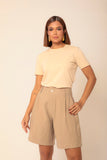 T-SHIRT GOLA REDONDA ANA VANILLA  ALGODÃO EGÍPCIO