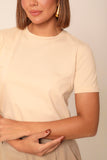 T-SHIRT GOLA REDONDA ANA VANILLA  ALGODÃO EGÍPCIO