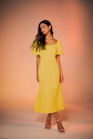 VESTIDO MIDI FRESH AMARELO